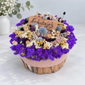 Amethyst – Okrugli aranžman od suhog cvijeća