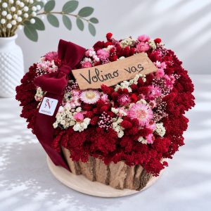 Merlot - Srce od suhog cvijeća