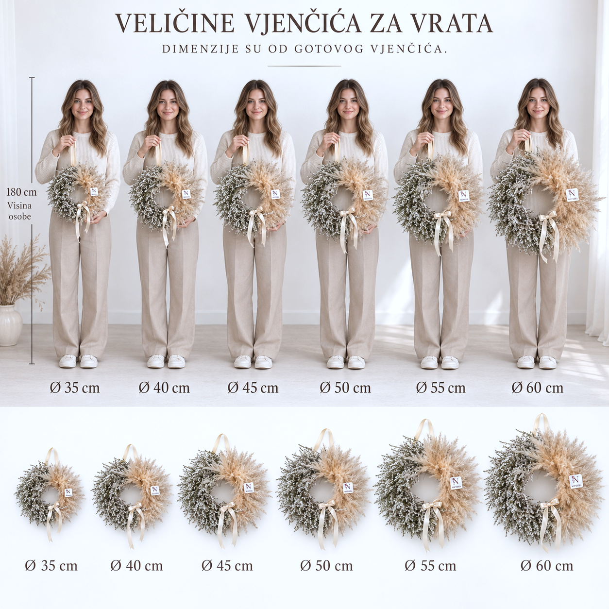 Olivia – Vjenčić od suhog cvijeća - Slika 2
