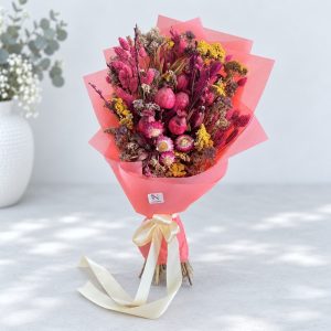 Sunset Pink – Buket od suhog cvijeća